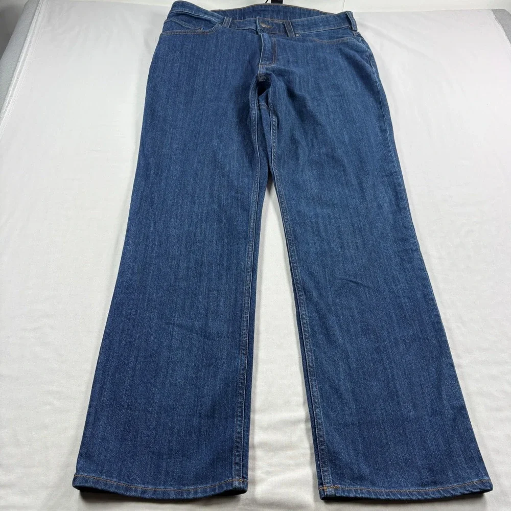 40 Grit Jeans Mens 36x34 Blue Duluth Trading Co Stretch Workwear Straight Leg